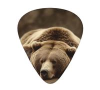 Bear Sleep Print Guitar Picks Personalized Novelty Guitar Plectrums For Electric Guitar Acoustic Guitar 12 Pack