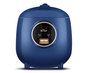 BEAR Small Rice Cooker Steamer, 2 Cups Uncooked (4 Cups Cooked), One Touch & Keep Warm, Mini Cooker for Soup, Stew, Grain, Oatmeal, Veggie, Blue