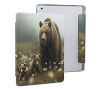 Bear Sow Near Moraine Creek Katmais National Park Tablet Case with Pencil Holder Protective Cover Design Compatible for IPAD 2020 （10.2in）