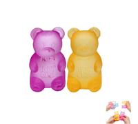 Bear Squishy, Gummy Bear Squishy Toys for Kids Adults, Slow Rise Squishy Stress Toys Sensory Squeeze Toys, Cute Fidgets for Boys Girls, Soft TPR Squishy Bear Fidget Toys for Anxiety Relief (A-5 2PC)