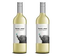 Bear & Star Pinot Grigio | 2 x 75cl | Moldovan White Wine 13% | Crisp & Refreshing | Citrus & Pear Notes | Light Easy Drinking Wine