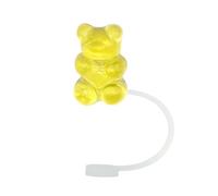 Bear Straw Cover, Silicone Straw Cover for Stanley Cup 40&30 Oz Accessories, Cute Straw Covers Cap Cartoon Soft Silicone Bear Straw Toppers, Reusable Stanley Accessories Drinking Straw Covers