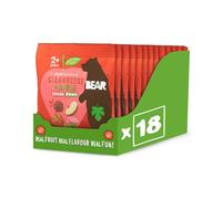 BEAR Strawberry and Apple Paws - Delicious Real Fruit - Suitable for 2+ years - Healthy - 20g (Pack of 18)