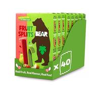 BEAR Strawberry & Apple FRUIT SPLITS - Delicious Real Fruit - Healthy - 8 x 5 (40 packs)