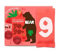 BEAR Strawberry Yoyos - Dried Fruit Rolls - Healthy - Vegan - 20g (9 packs)