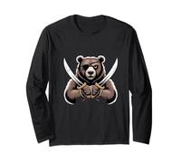 Bear Stuff Bears Jersey Mens Womens Pirate Bear Lovers Long Sleeve T-Shirt