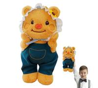 Bear Stuffed Animal - 13.78 Inch Ultra Soft Cowboy Plush, Huggable Brown Toy Atmosphere Of Joy Long-Term Cuddling For Kids And Adults, Cute Pillow | Decorative Sofa Bedroom Home Gift