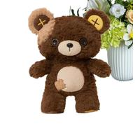 Bear Stuffed Animal 35cm Cute Animal Doll with Button Eyes and Patch