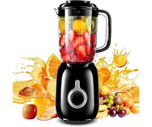 BEAR Table Blender LLJ-B12K1 1.2L 500W 2 Speed + Pulse Function 4 Stainless Steel Blades
