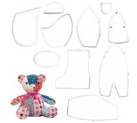 Bear Template Ruler, Memory Bear Template 10Pcs DIY Reusable 15x13inch Memory Bear Patterns Portable Washable Memory Bear Patterns for Sewing Quilting Art Craft