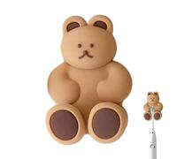 Bear-Themed Towel Hooks - Cartoon Bear Toothbrush Holder | Bear Towel Hooks, Bear Toothbrush Rack, Wall Mounted Toothbrush Rack Cute Creative Bathroom Toothbrush Holder with Suction Cup, Chocolate