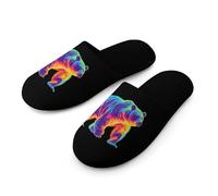 Bear Thermal Imaging Warm Mens Slippers Slip On Soft Fleece House Shoes Winter Indoor Outdoor