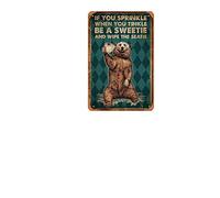 Bear Toilet Paper If You Sprinkle When You Tinkle Be A Sweetie And Wipe The Seatie Poster Framed Matte Canvas Vintage Metal Tin Sign Metal Sign for Garden Club Outdoor Indoor Home Wall Decorative 8x12