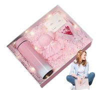 Bear Towel Gift Box Set, Insulated Mug And Towel, 28x21x10cm, Flower Greeting Cards, Cozy Gift Basket, Versatile Celebration G Ifts, For Mother’s Day Celebration Or Birthday G Ifts