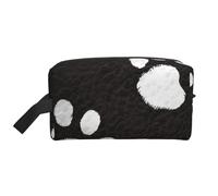Bear Tracks Printing Portable Makeup Bag for Women Girl Large Capacity Travel Cosmetic Bag Makeup Pouch Organizer with Handle