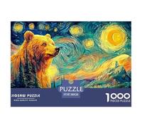 Bear Under Starry SkyElaborate 1000-Piece Jigsaw Puzzles for Adults A Mosaic of 1000 Challenging Puzzle Game Pieces - A Captivating And Demanding Gift for Adult And Youthful Minds Age 12 Years Up 38x