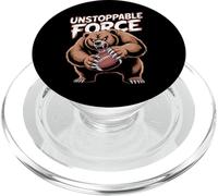 Bear Unstoppable Force American Football Day PopSockets PopGrip for MagSafe