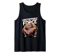 Bear Unstoppable Force American Football Day Tank Top