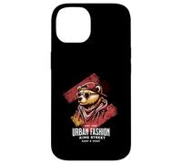 Bear Urban Fashion Illustration Case for iPhone 14