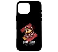 Bear Urban Fashion Illustration Case for iPhone 16 Pro Max