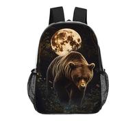 Bear Walking Through Forests Clear Backpack Stadium Events Transparent Bag PVC