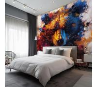 Bear Wallpaper, Oil Painting Wildlife Wallpaper for Living Room, Bedroom, Non-Woven Decor Wall Paper, Photo Mural Dining Room, Hallway, Lounge, 100 X 70 cm okd0