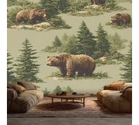 Bear Wallpaper - Woodland Wildlife Animal Wall Mural - Wall Murals for Living Room Bedroom - Photo Wallpaper & Home Decor Art - 150 x 105 cm A-123