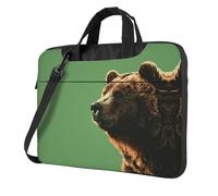 Bear watching from a distance Printed Laptop Crossbody Bag Crossbody Briefcase Easy To Use When Traveling For Business