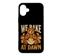 Bear We Bake At Dawn Early Morning Bakers Case for iPhone 16 Plus