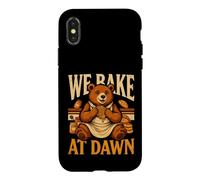 Bear We Bake At Dawn Early Morning Bakers Case for iPhone X/XS