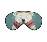 Bear Wearing Hat Sleep Mask with Adjustable Strap, Comfortable & Soft Eye Mask for Sleeping Light Blocking, Lightweight & Breathable Eye Cover for Men Women