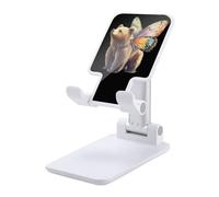 Bear with Butterfly Wings Portable Cell Phone Stand for Desk Foldable Phone Holder Adjustable Angle Height