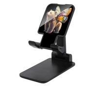 Bear with Butterfly Wings Portable Cell Phone Stand for Desk Foldable Phone Holder Adjustable Angle Height