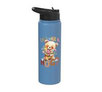 Bear with Flowers Cute snugglebear Have a Hug? Daughter Stainless Steel Insulated Water Bottle