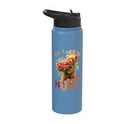 Bear with Flowers Cute snugglebear Have a Hug? Daughter Stainless Steel Insulated Water Bottle
