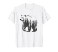 Bear With Forest Design Idea For Camper Men Or Women T-Shirt