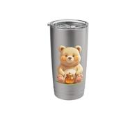 Bear with Honey Jar Animal Design Stainless Steel Insulated Tumbler
