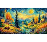 Bear with honeycomb under a mossy tree 1000 Piece Adult Jigsaws - Recycled Paper Great Gift Idea Wall Decoration & Activity 38x52/1000pcs