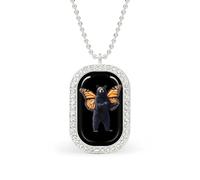 Bear with Monarch Butterfly Wings Women's Necklaces Lightweight Alloy Pendant Diamond Necklace Ladies Jewelry Gift