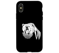 Bear with Ruth Bader Ginsburg Collar I Dissent RGB Case for iPhone X/XS