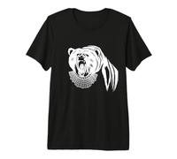 Bear with Ruth Bader Ginsburg Collar I Dissent RGB Premium T-Shirt