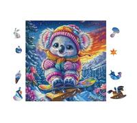 Bear with Scarf 100 Piece Complete Premium Jigsaw Puzzle Collectors Mind Relaxation Educational Decorative Puzzle Gifts for Adults Premium Cardboard 28x28cm