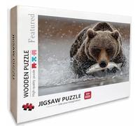 Bear Wooden Jigsaw Puzzles 75x50cm, Fish Jigsaw Puzzles 1000 Piece for Adults with Box, Educational Challenging Game, Gifts for Teens, Back Lettering Easy to Distinguish, Beautiful Decoration, 2-5117