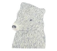 Bear wool rug Multicoloured 70x100