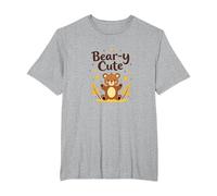 Bear-y Cute Adorable Teddy Stars Kids Autumn Gift T-Shirt, Men's Big and Tall, Heather Grey, 6X Tall