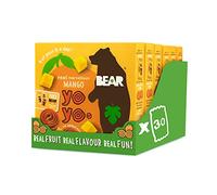 BEAR Mango Yoyos - Dried Fruit Rolls - Healthy - Vegan - 20g - 6 x 5 Packs (Pack of 30)