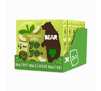 BEAR Yoyos Apple 20g (Pack of 30) - Made with Real Fruit, No Added Sugar, Ideal lunchbox snack for kids or on-the-go