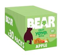 BEAR Yoyos Apple 20g (Pack of 30) - Made with Real Fruit, No Added Sugar, Ideal lunchbox snack for kids or on-the-go