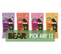 BEAR Yoyos - Pick Any 12 - Dried Fruit Rolls - Healthy - Vegan - 20g -12 Packs