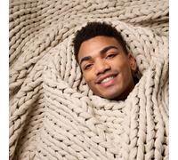 Bearaby Weighted Blanket 10 lbs (40"x64") - Driftwood - Recycled Polyester - Eco-Friendly, Heavy Throw for Adults - Soft, Breathable, Sustainable Comfort